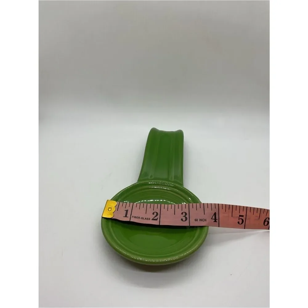 Fiesta Shamrock? Green Ceramic Spoon Rest - flaws